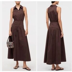 STAUD Romy Midi Dress – Earth Café Brown – Size 6 – NWT